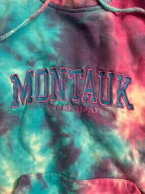 MONTAUK TIE DYE HOODIE SWEATSHIRT BY EXIST M